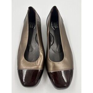 SAS Coco Tripad Comfort Slip On Loafer Women Sz 9 M Bronze Patent Brown Cap Toe